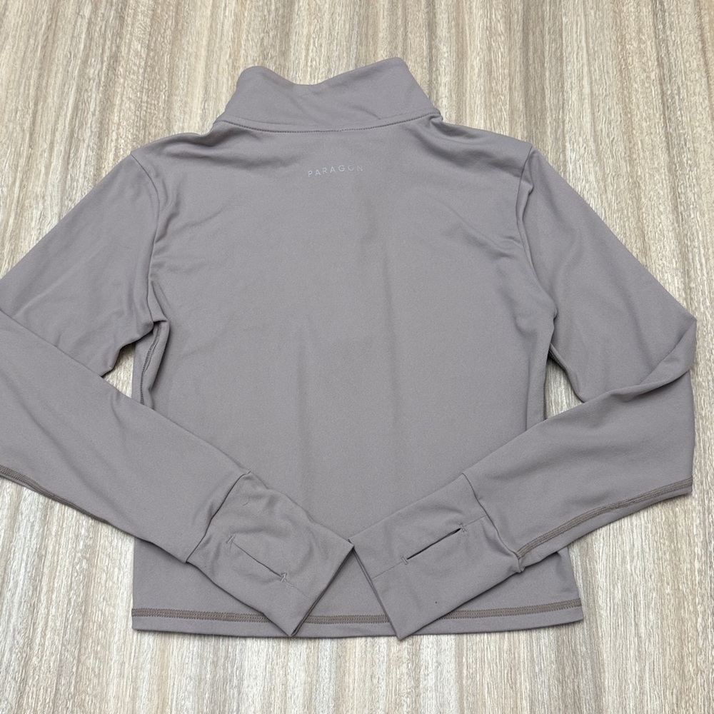 Paragon Fitwear quarter zip long sleeve jacket size medium in tan / taupe color - Picture 4 of 8
